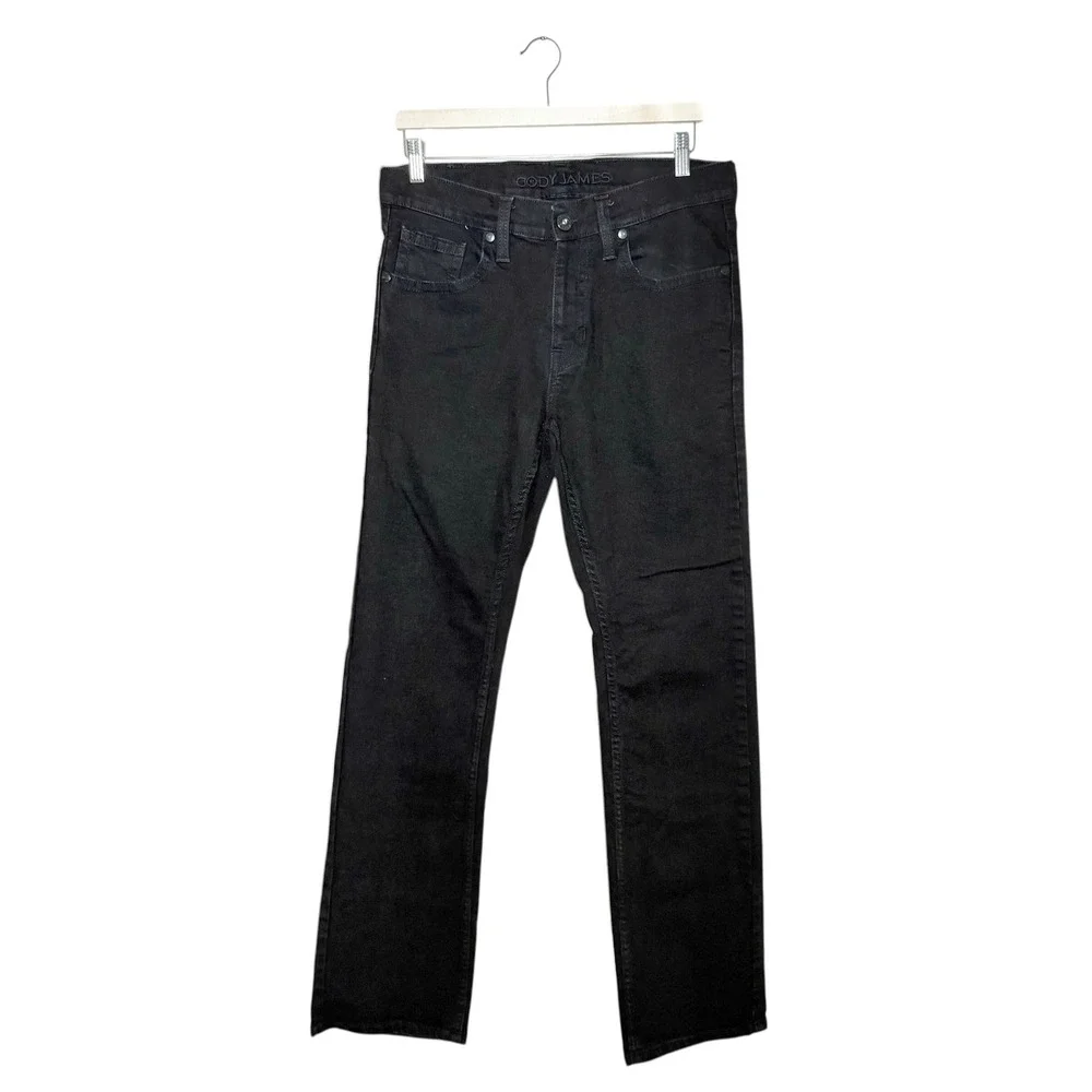 Cody James Mens Black Straight Leg Denim Jeans Size 31x32‎